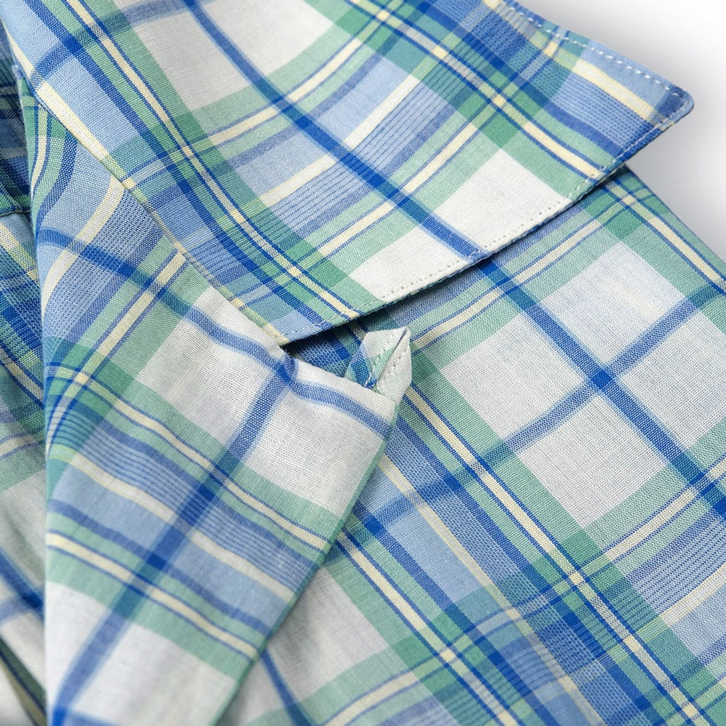 Bimini Short Sleeve Cotton Shirt- Blue Tarpon Green Shirts Atlantic Rancher Company   