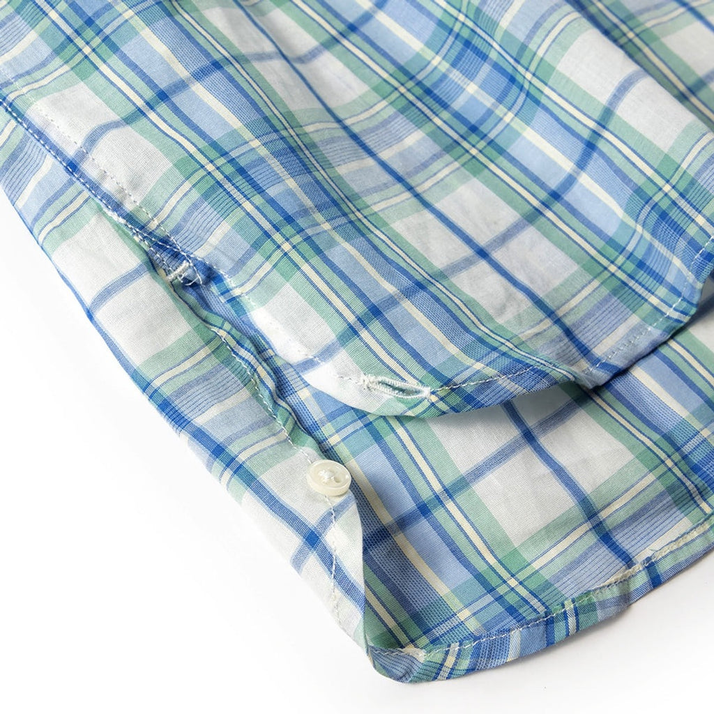 Bimini Short Sleeve Cotton Shirt- Blue Tarpon Green Shirts Atlantic Rancher Company   