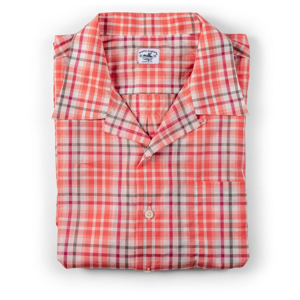 Bimini Short Sleeve Cotton Shirt- in Snapper Red Shirts Atlantic Rancher Company M  