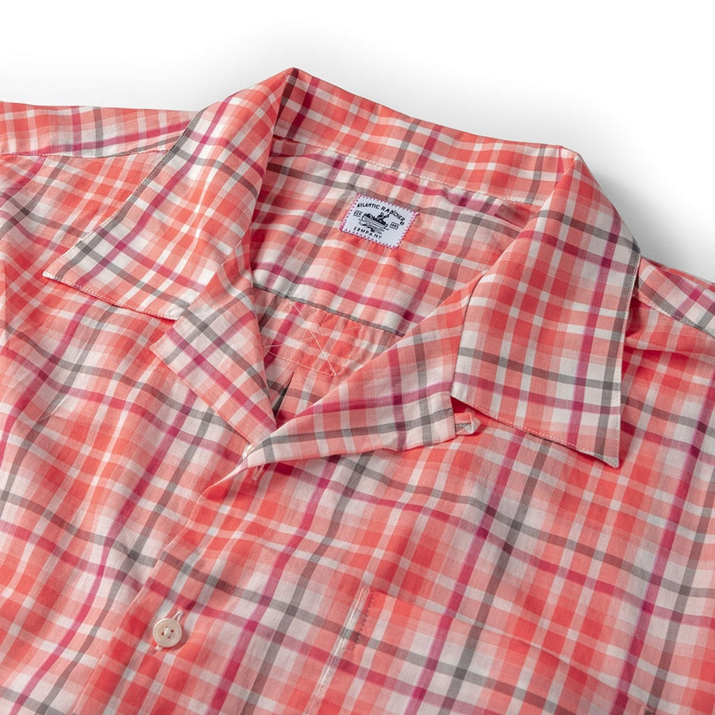 Bimini Short Sleeve Cotton Shirt- in Snapper Red Shirts Atlantic Rancher Company   