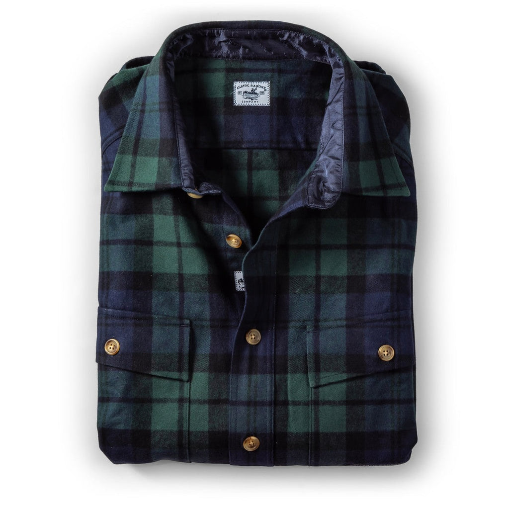 The Chamois Shirt-Jack Apparel & Accessories Atlantic Rancher Company Blue/Green Tartan M 