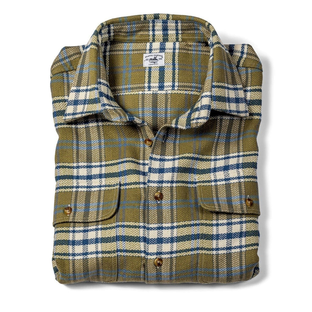 Uncle Jack's Blanket-Flannel Shirt Shirts & Tops Atlantic Rancher Company Green Plaid S 