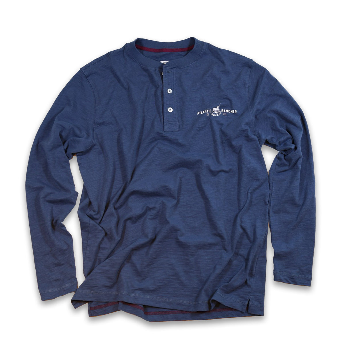 Captain's Long Sleeve Henley Apparel & Accessories Atlantic Rancher Company Navy S