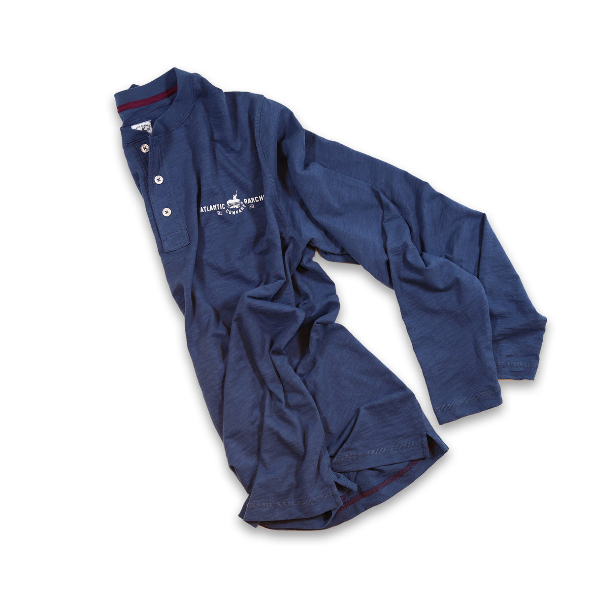 Captain's Long Sleeve Henley Apparel & Accessories Atlantic Rancher Company
