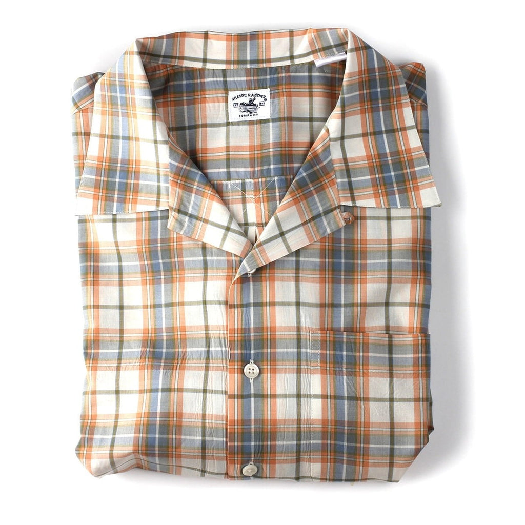 Bimini Short Sleeve Cotton Shirt- Plaids Bimini Shirts Atlantic Rancher Company M Conch Shell 