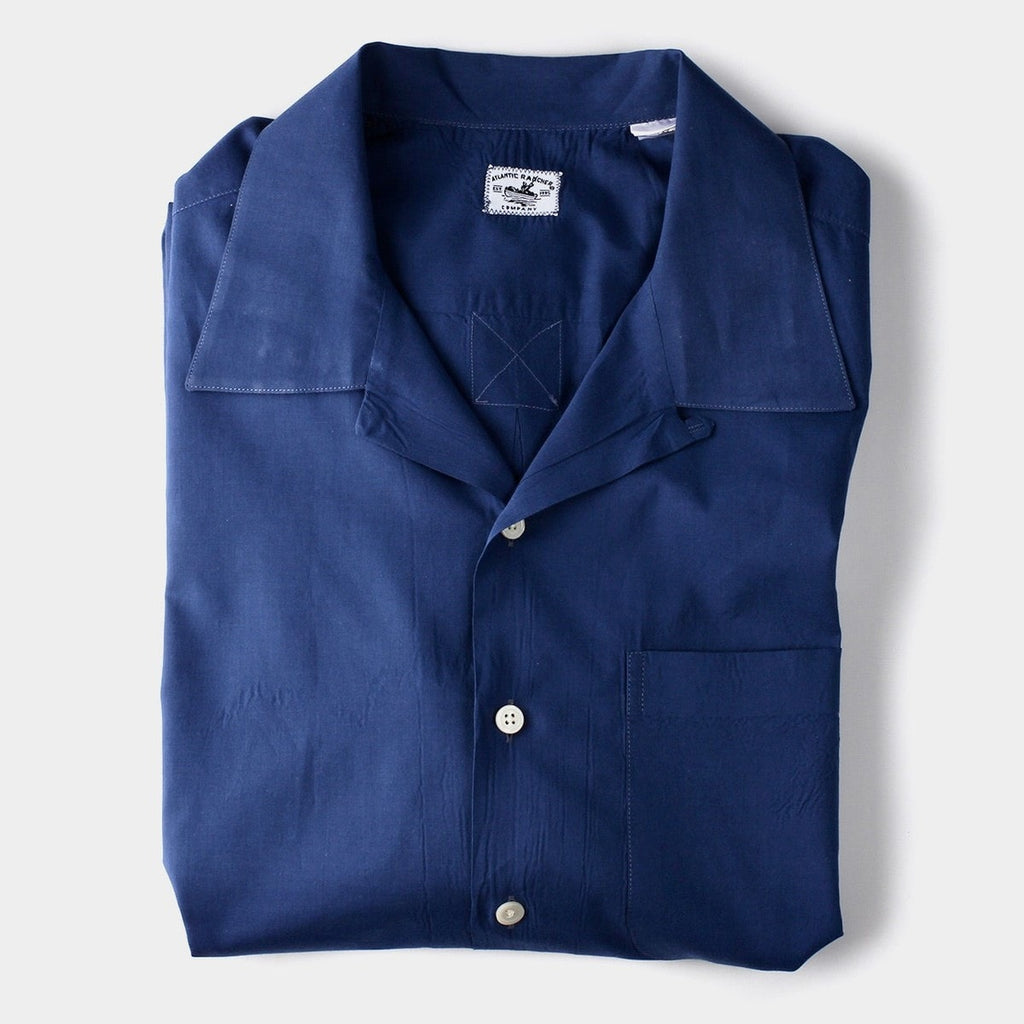 Bimini Short Sleeve Cotton Shirt- Solids Bimini Shirts Atlantic Rancher Company M Storm Blue 
