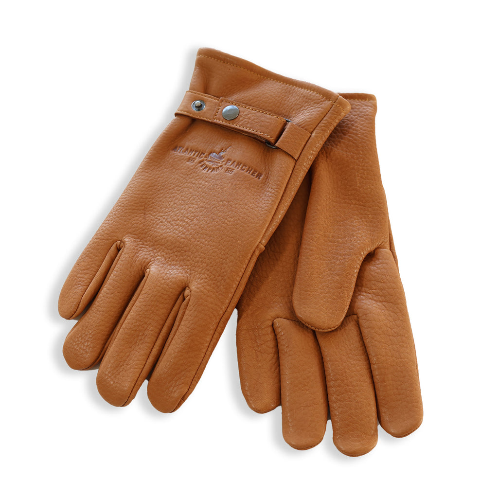 Deerskin Gloves - Lined Glove Atlantic Rancher Company M Chetnut