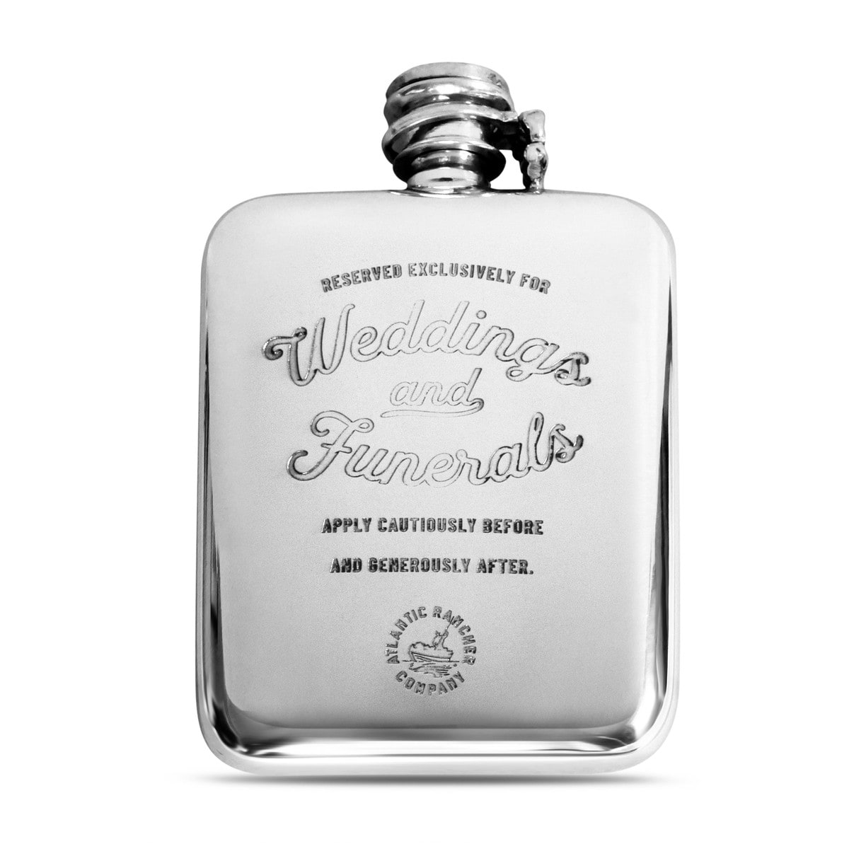 Atlantic Rancher Co. Pewter Flask Flasks Atlantic Rancher Company Weddings & Funerals