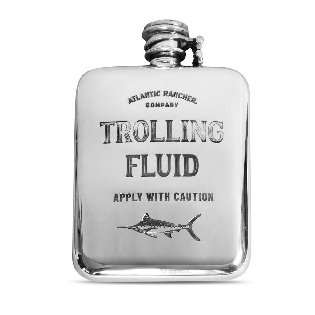Atlantic Rancher Co. Pewter Flask Flasks Atlantic Rancher Company Blue Marlin