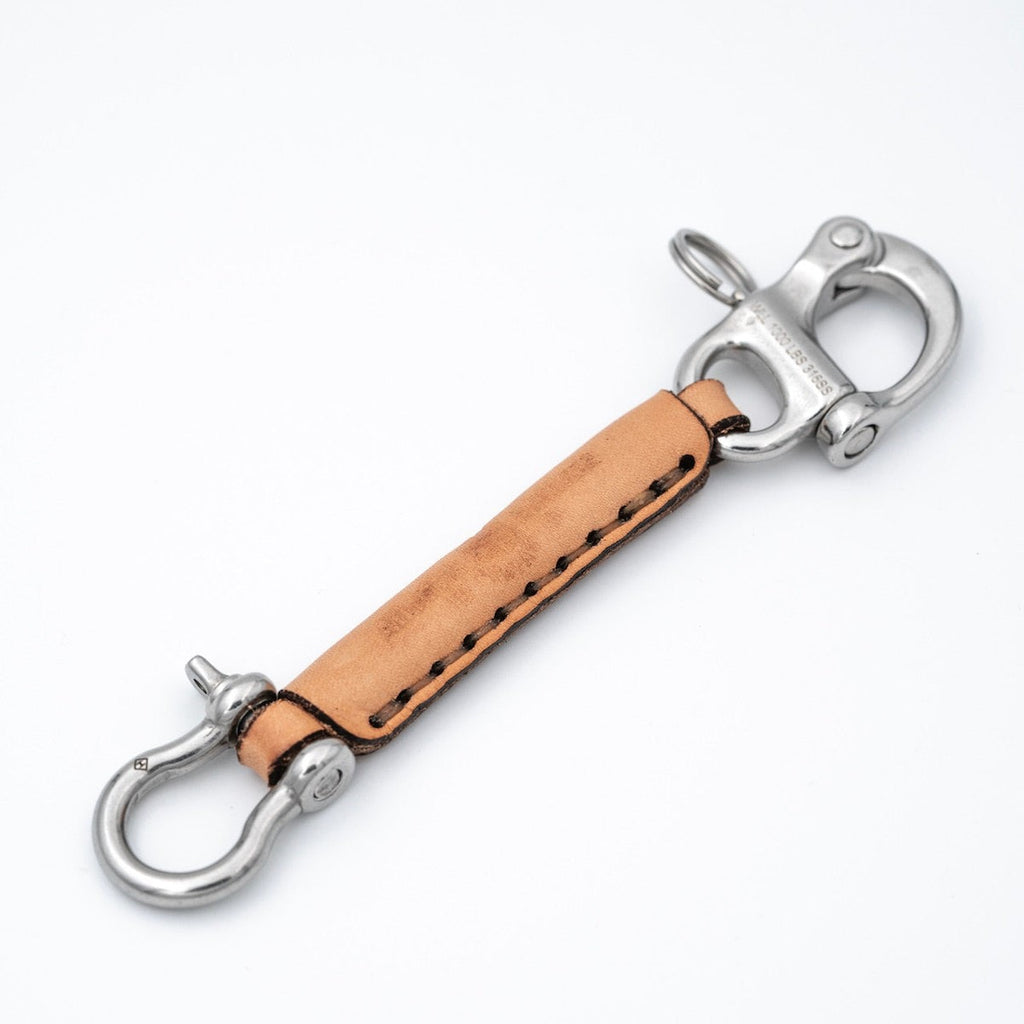 Dockmaster’s Leather Key Chain Gear and Tools Atlantic Rancher Company British Tan  