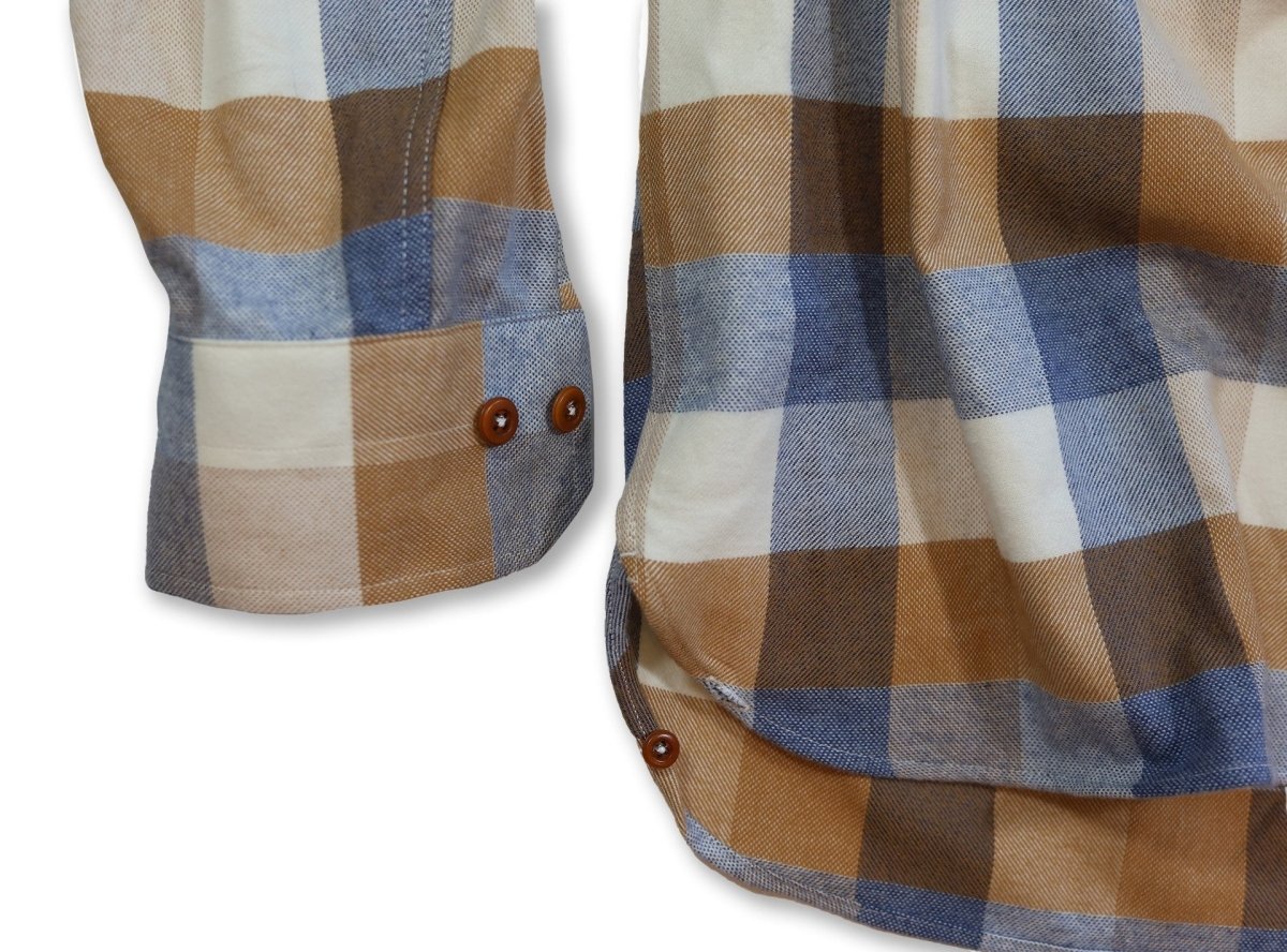 Bayman's Buffalo Plaid Flannel Shirt - Atlantic Rancher CompanyBayman's Buffalo Plaid Flannel ShirtShirtsAtlantic Rancher CompanyPiney02SBlue/Caramel PlaidBayman's Buffalo Plaid Flannel Shirt Shirts Atlantic Rancher Company