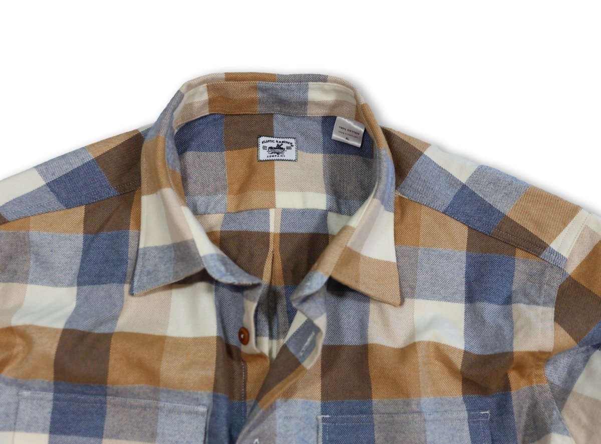 Bayman's Buffalo Plaid Flannel Shirt - Atlantic Rancher CompanyBayman's Buffalo Plaid Flannel ShirtShirtsAtlantic Rancher CompanyPiney02SBlue/Caramel PlaidBayman's Buffalo Plaid Flannel Shirt Shirts Atlantic Rancher Company