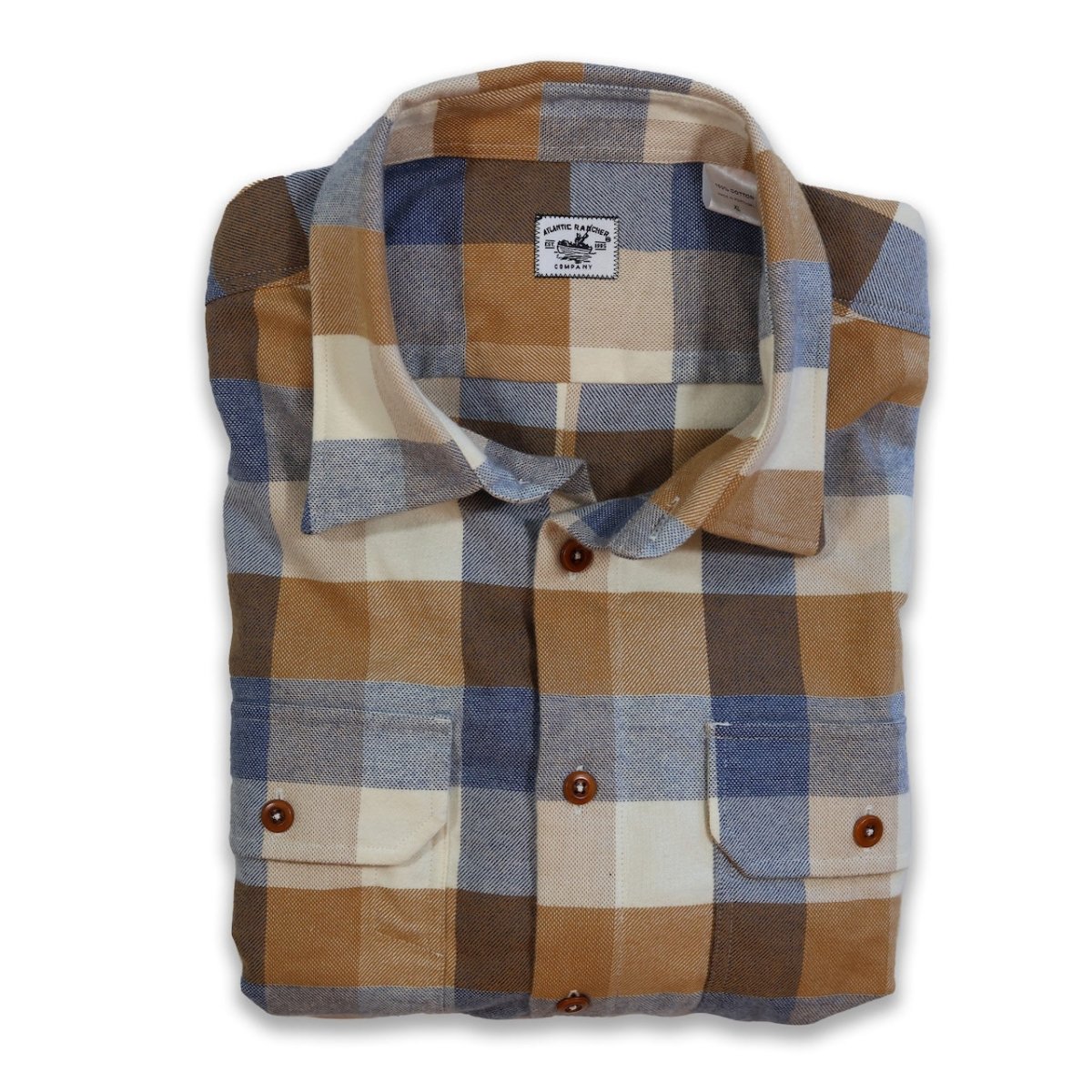 Bayman's Buffalo Plaid Flannel Shirt - Atlantic Rancher CompanyBayman's Buffalo Plaid Flannel ShirtShirtsAtlantic Rancher CompanyPiney02SBlue/Caramel PlaidBayman's Buffalo Plaid Flannel Shirt Shirts Atlantic Rancher Company