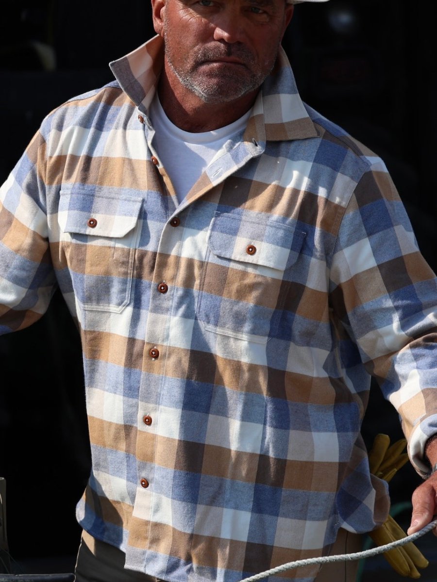 Bayman's Buffalo Plaid Flannel Shirt - Atlantic Rancher CompanyBayman's Buffalo Plaid Flannel ShirtShirtsAtlantic Rancher CompanyPiney02SBlue/Caramel PlaidBayman's Buffalo Plaid Flannel Shirt Shirts Atlantic Rancher Company