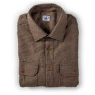 Bayman's Herringbone Flannel Shirt - Final Sale Apparel & Accessories Atlantic Rancher Company Tobacco Herringbone S