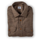 Bayman's Herringbone Flannel Shirt - Final Sale Apparel & Accessories Atlantic Rancher Company Tobacco Herringbone S