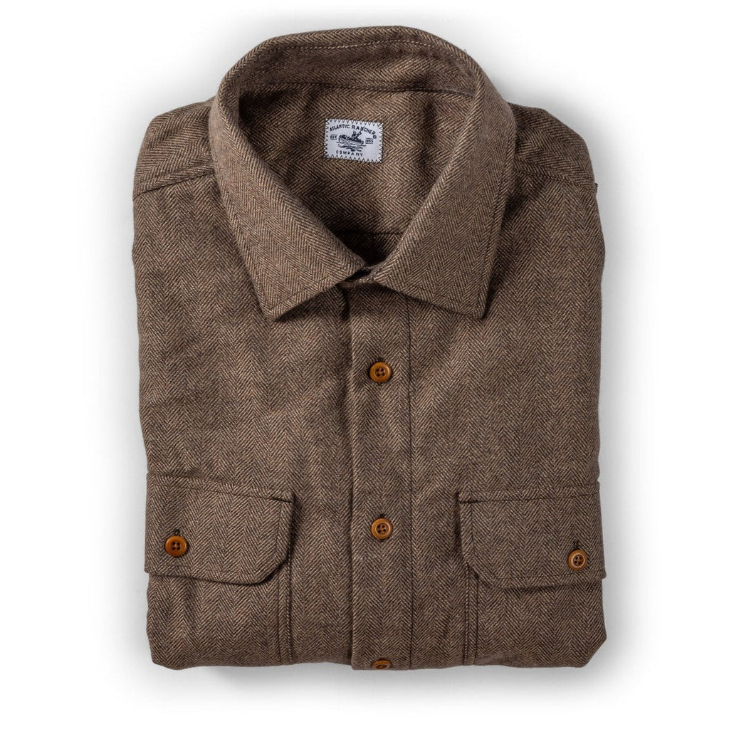 Bayman's Flannel Shirt - Atlantic Rancher CompanyBayman's Flannel ShirtAtlantic Rancher CompanyPiney02 - TobHerTobacco HerringboneSBayman's Flannel Shirt Atlantic Rancher Company Tobacco Herringbone S