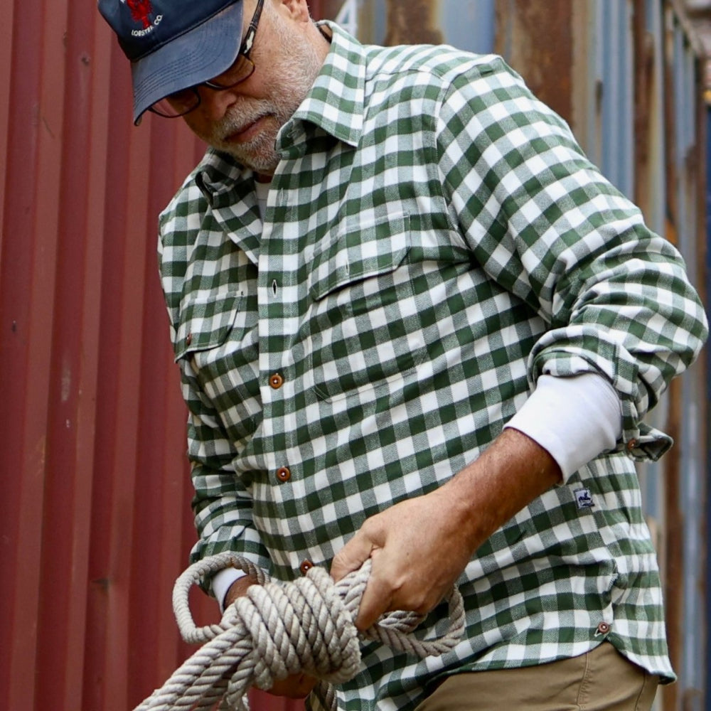 Bayman's Flannel Shirt - Atlantic Rancher CompanyBayman's Flannel ShirtAtlantic Rancher CompanyPiney02 - ev/grGinEvergreen/Cream GinghamSBayman's Flannel Shirt Atlantic Rancher Company