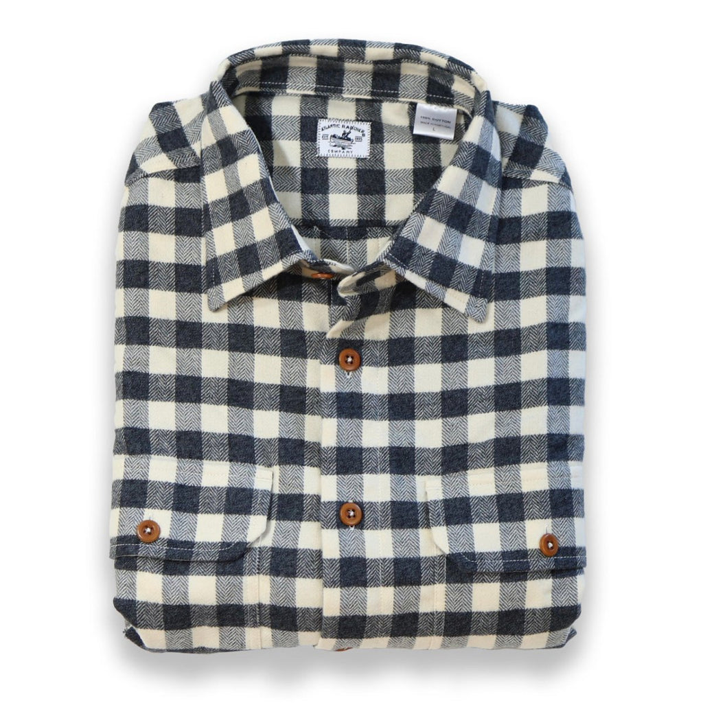 Bayman's Flannel Shirt - Atlantic Rancher CompanyBayman's Flannel ShirtAtlantic Rancher CompanyPiney02 - Car - CRGinCharcoal/Cream GinghamSBayman's Flannel Shirt Atlantic Rancher Company Charcoal/Cream Gingham S