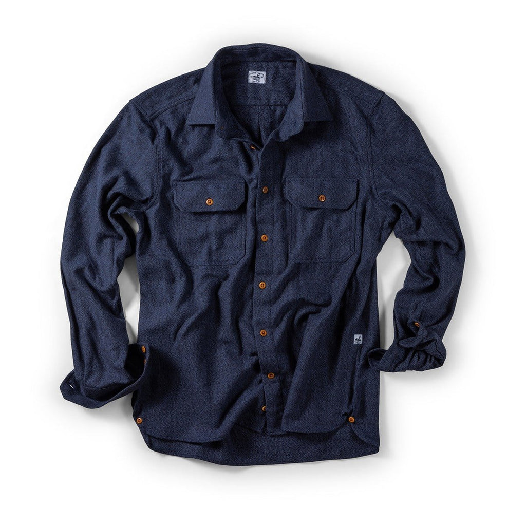 Bayman's Flannel Shirt - Atlantic Rancher CompanyBayman's Flannel ShirtAtlantic Rancher CompanyPiney02 - NavyHerNavy HerringboneSBayman's Flannel Shirt Atlantic Rancher Company