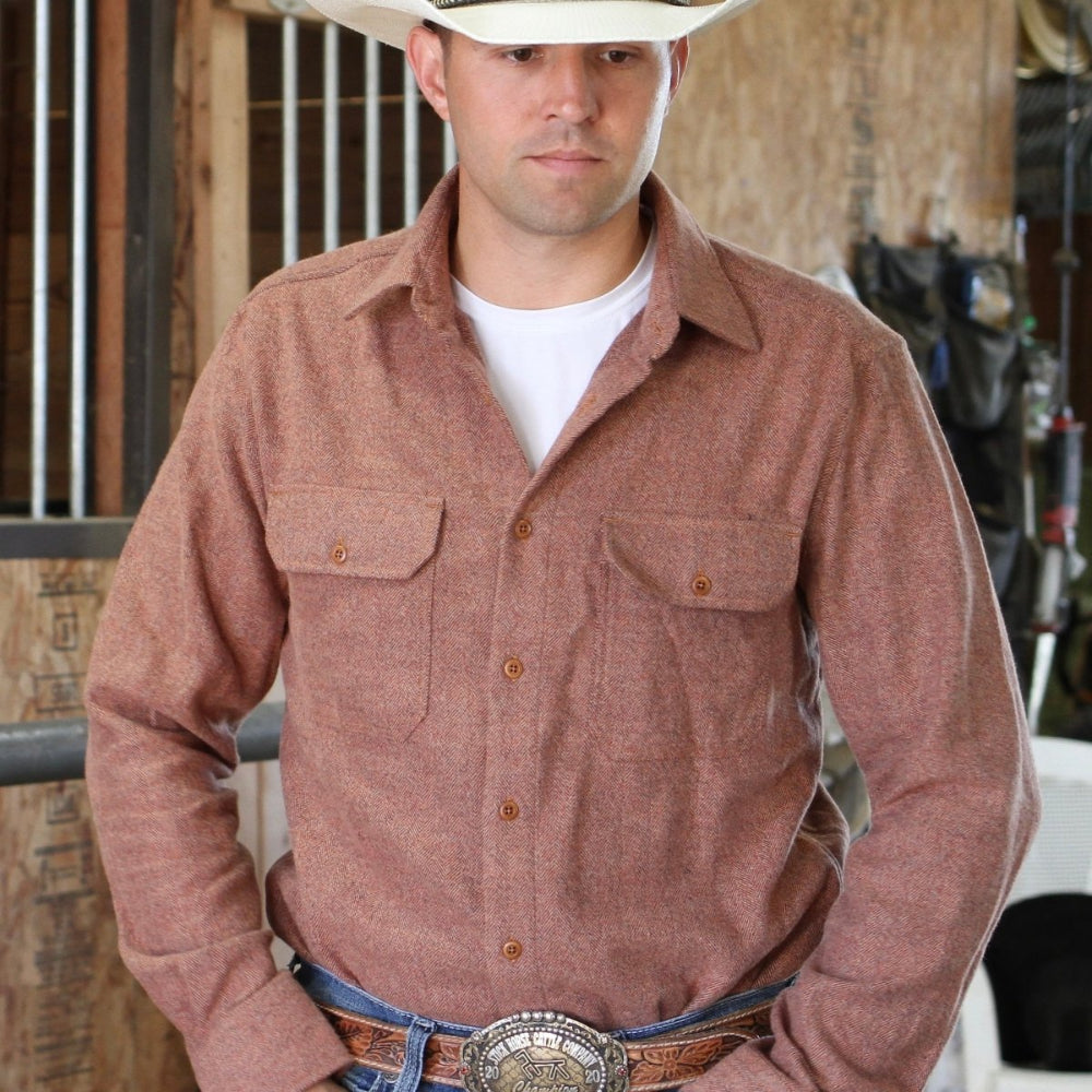 Bayman's Herringbone Flannel Shirt - Final Sale Apparel & Accessories Atlantic Rancher Company