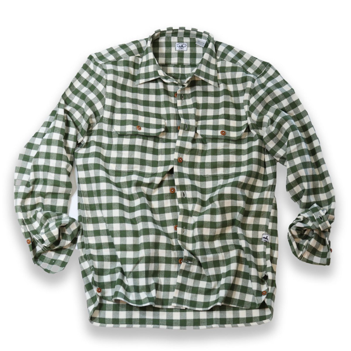 Bayman's Flannel Shirt - Atlantic Rancher CompanyBayman's Flannel ShirtAtlantic Rancher CompanyPiney02-ev/grGinEvergreen/Cream GinghamSBayman's Flannel Shirt