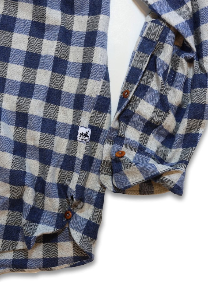 Bayman's Herringbone Gingham Flannel Shirt - Atlantic Rancher CompanyBayman's Herringbone Gingham Flannel ShirtShirtsAtlantic Rancher CompanyPiney02SBlue GinghamBayman's Herringbone Gingham Flannel Shirt Shirts Atlantic Rancher Company