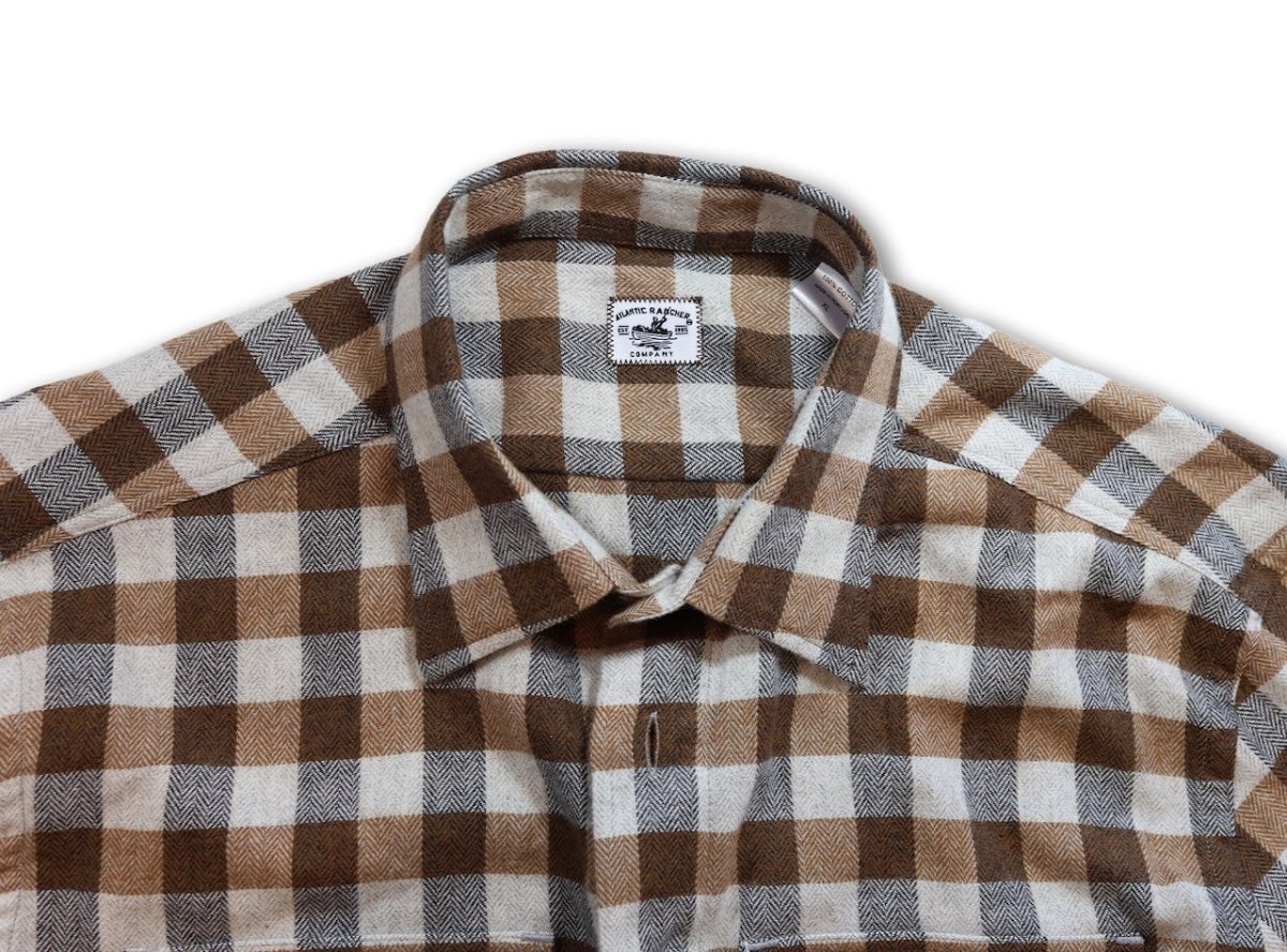 Bayman's Herringbone Gingham Flannel Shirt - Atlantic Rancher CompanyBayman's Herringbone Gingham Flannel ShirtShirtsAtlantic Rancher CompanyPiney02SBrown GinghamBayman's Herringbone Gingham Flannel Shirt