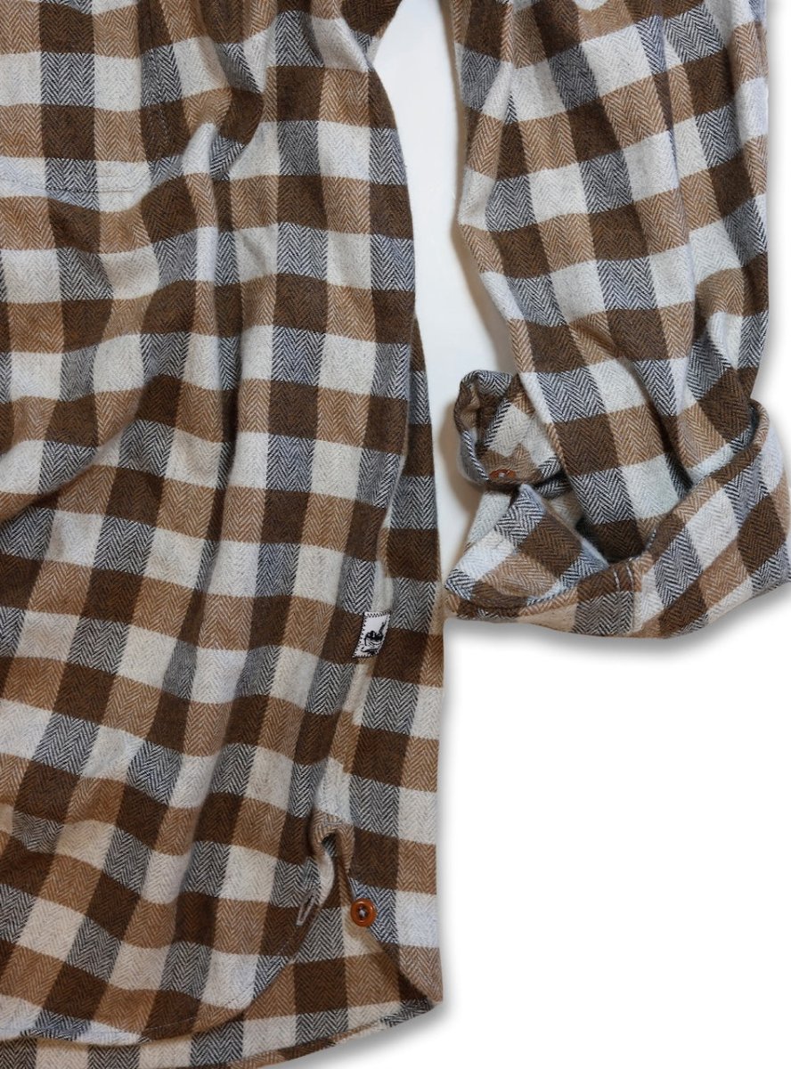 Bayman's Herringbone Gingham Flannel Shirt - Atlantic Rancher CompanyBayman's Herringbone Gingham Flannel ShirtShirtsAtlantic Rancher CompanyPiney02SBrown GinghamBayman's Herringbone Gingham Flannel Shirt