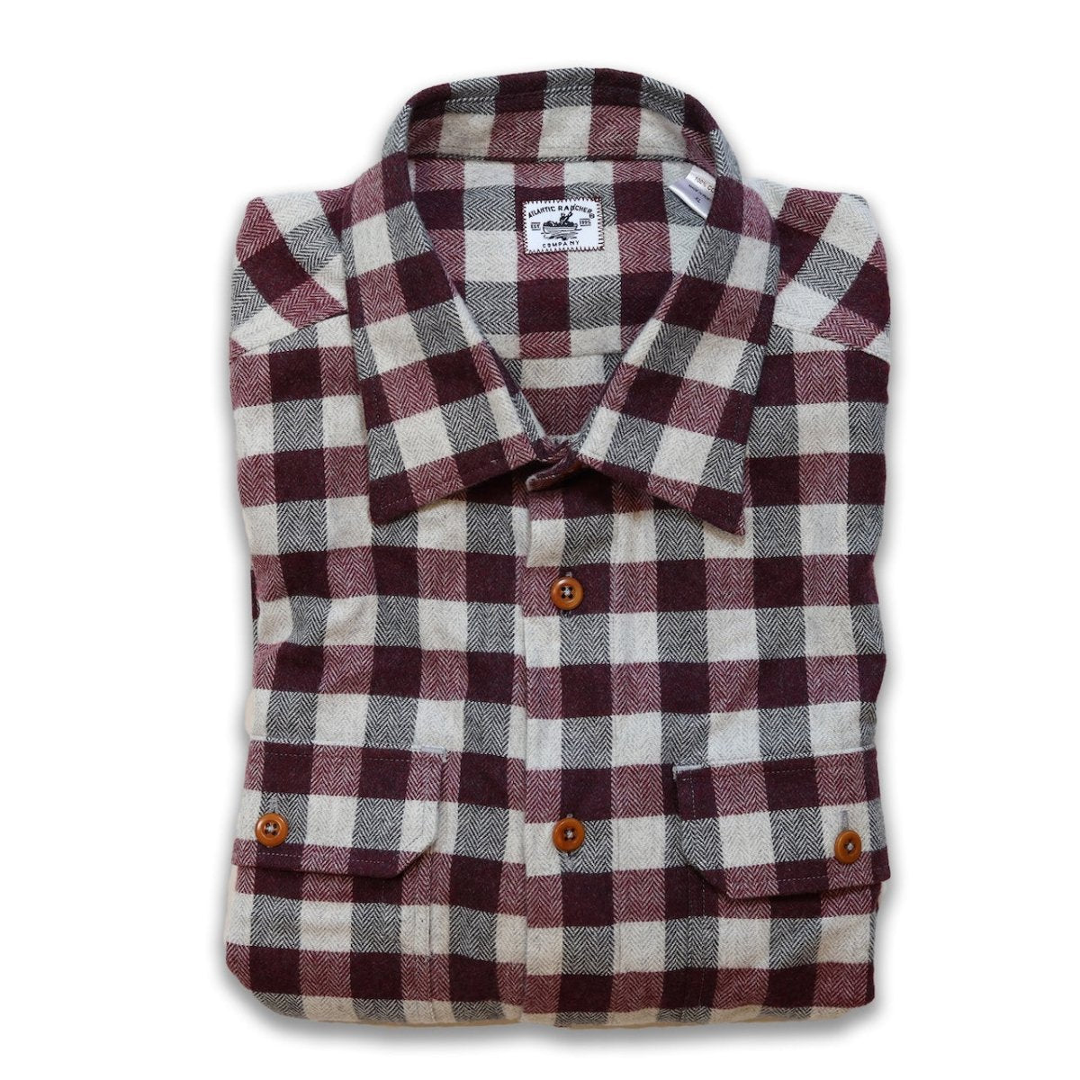 Bayman's Herringbone Gingham Flannel Shirt - Atlantic Rancher CompanyBayman's Herringbone Gingham Flannel ShirtShirtsAtlantic Rancher CompanyPiney02SBurgundy GinghamBayman's Herringbone Gingham Flannel Shirt Shirts Atlantic Rancher Company
