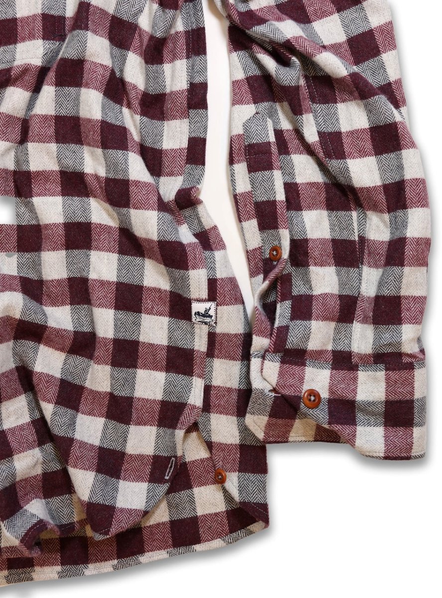 Bayman's Herringbone Gingham Flannel Shirt - Atlantic Rancher CompanyBayman's Herringbone Gingham Flannel ShirtShirtsAtlantic Rancher CompanyPiney02SBurgundy GinghamBayman's Herringbone Gingham Flannel Shirt Shirts Atlantic Rancher Company