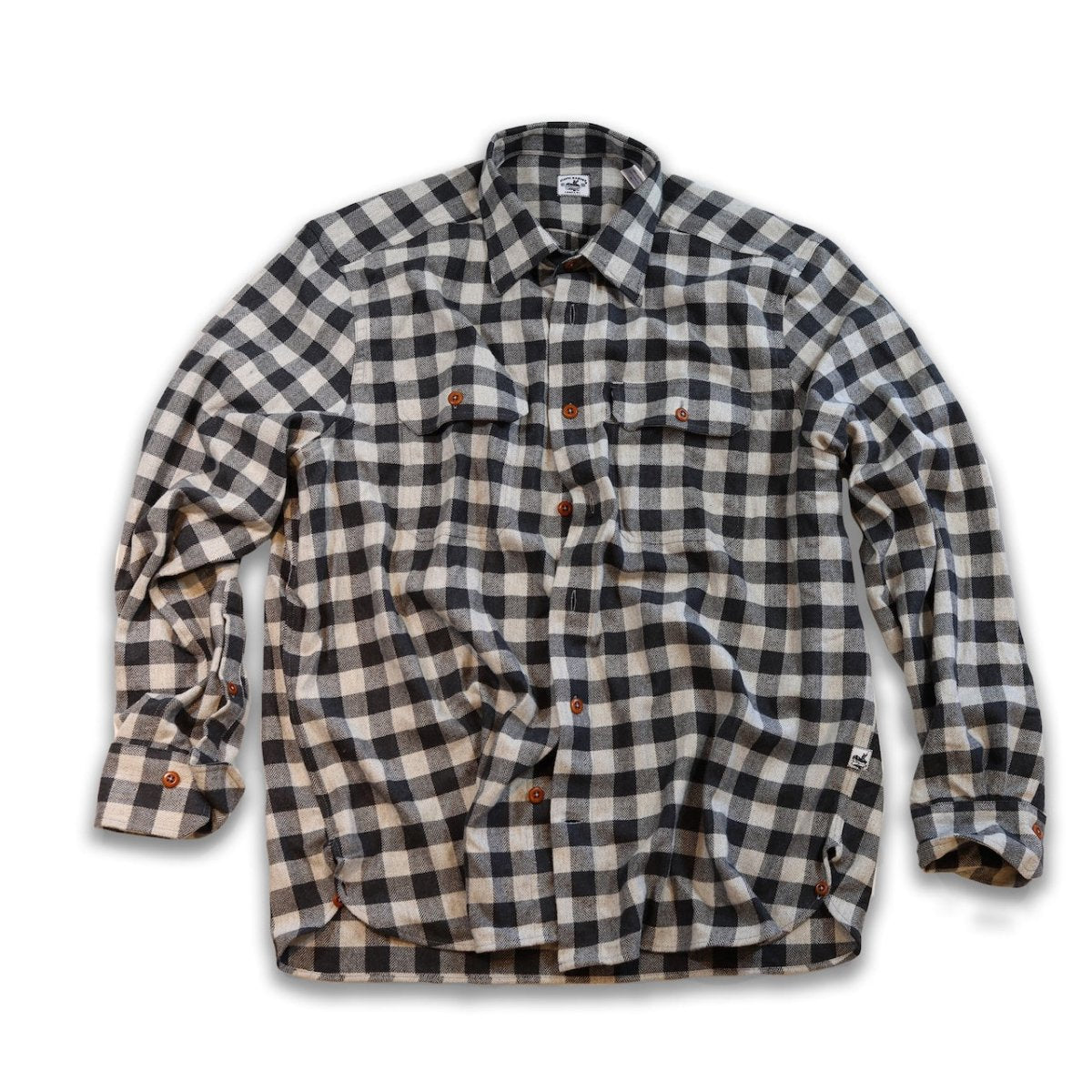 Bayman's Herringbone Gingham Flannel Shirt - Atlantic Rancher CompanyBayman's Herringbone Gingham Flannel ShirtShirtsAtlantic Rancher CompanyPiney02SCharcoal GinghamBayman's Herringbone Gingham Flannel Shirt