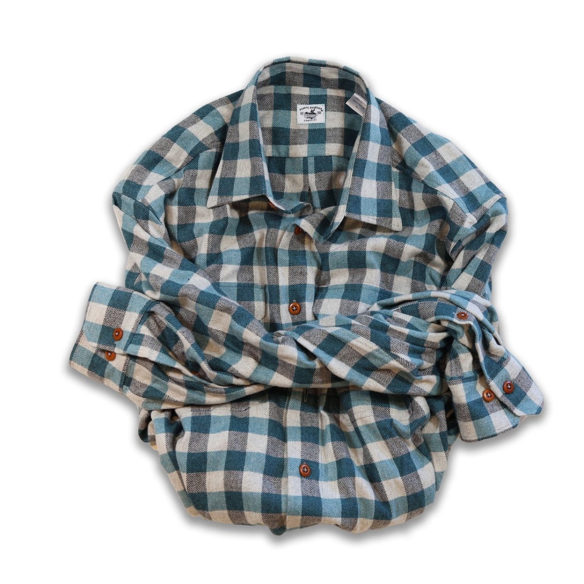 Bayman's Herringbone Gingham Flannel Shirt - Atlantic Rancher CompanyBayman's Herringbone Gingham Flannel ShirtShirtsAtlantic Rancher CompanyPiney02SPine GinghanBayman's Herringbone Gingham Flannel Shirt