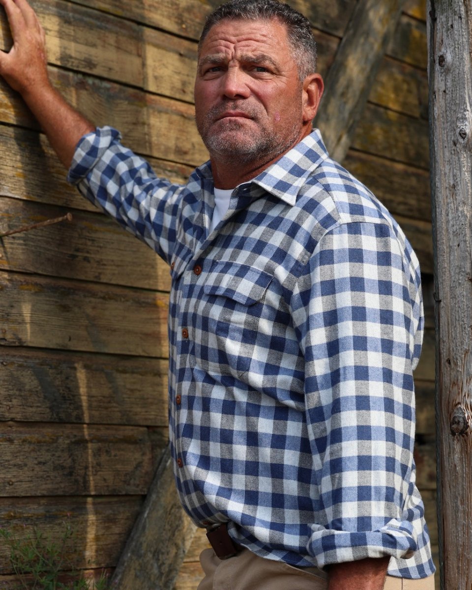 Bayman's Herringbone Gingham Flannel Shirt - Atlantic Rancher CompanyBayman's Herringbone Gingham Flannel ShirtShirtsAtlantic Rancher CompanyPiney02SBlue GinghamBayman's Herringbone Gingham Flannel Shirt Shirts Atlantic Rancher Company