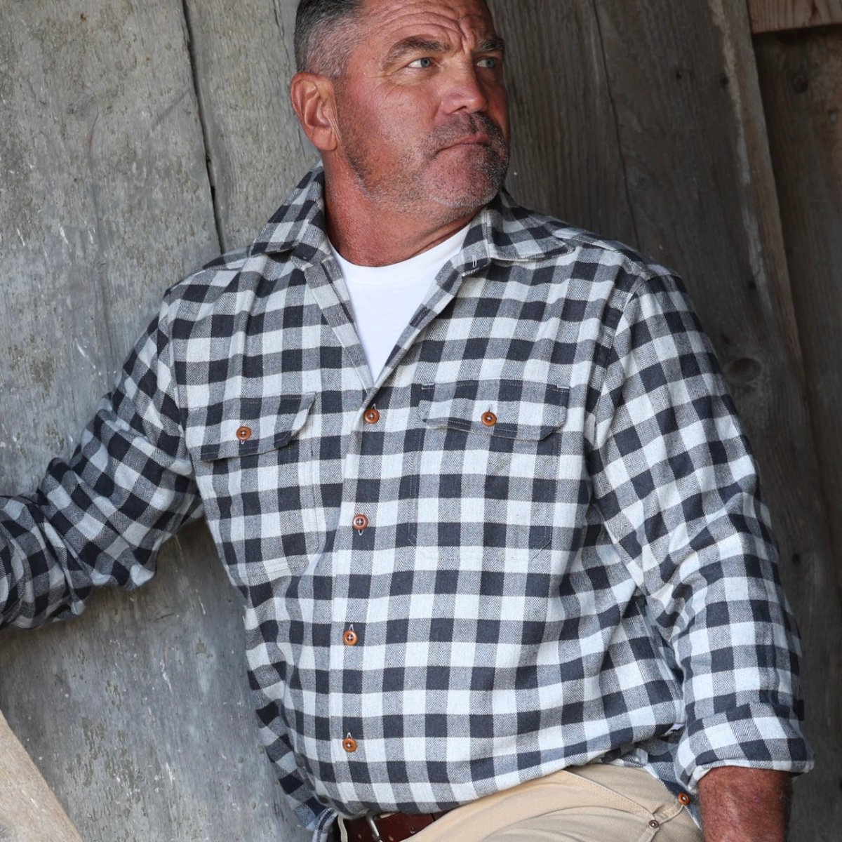 Bayman's Herringbone Gingham Flannel Shirt - Atlantic Rancher CompanyBayman's Herringbone Gingham Flannel ShirtShirtsAtlantic Rancher CompanyPiney02SCharcoal GinghamBayman's Herringbone Gingham Flannel Shirt