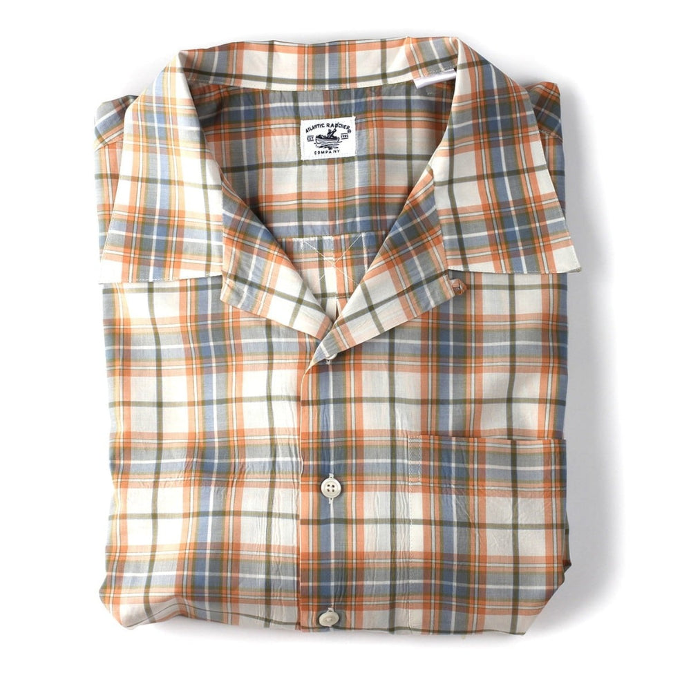 Bimini Short Sleeve Cotton Shirt- Plaids Bimini Shirts Atlantic Rancher Company Conch Shell S