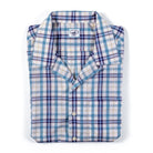 Bimini Short Sleeve Cotton Shirt- Plaids - FINAL SALE Bimini Shirts Atlantic Rancher Company Blue Marlin Blue S