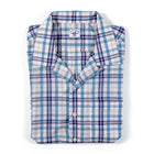 Bimini Short Sleeve Cotton Shirt- Plaids - FINAL SALE Bimini Shirts Atlantic Rancher Company Blue Marlin Blue S