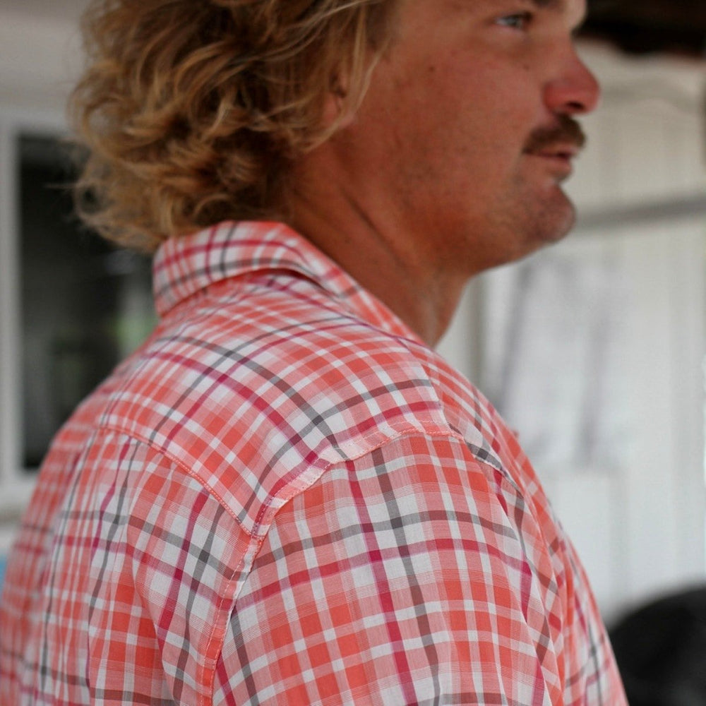 Bimini Short Sleeve Cotton Shirt- Plaids Bimini Shirts Atlantic Rancher Company