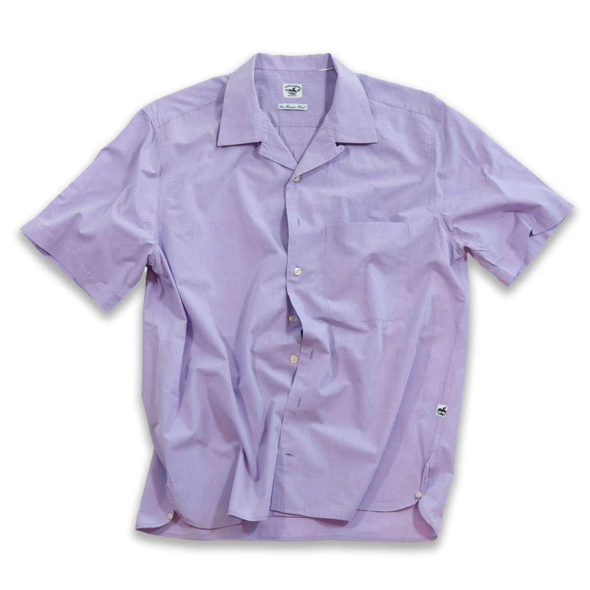 Bimini Short Sleeve Cotton Shirt Bimini Shirts Atlantic Rancher Company Lavender2 S