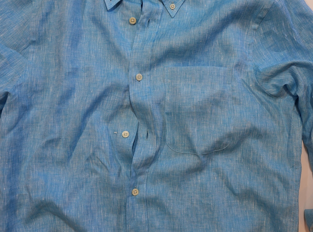 Captain's Button-down Collar Linen Shirt Shirts Atlantic Rancher Company
