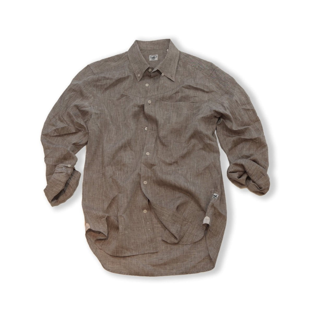 Captain's Button-down Collar Linen Shirt Shirts Atlantic Rancher Company