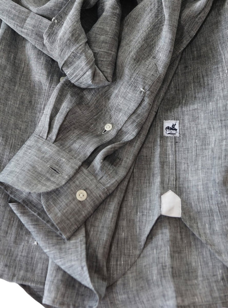 Captain's Button - down Collar Linen Shirt - Atlantic Rancher CompanyCaptain's Button - down Collar Linen ShirtShirtsAtlantic Rancher CompanyCapt - 02 CoalCoalMCaptain's Button - down Collar Linen Shirt