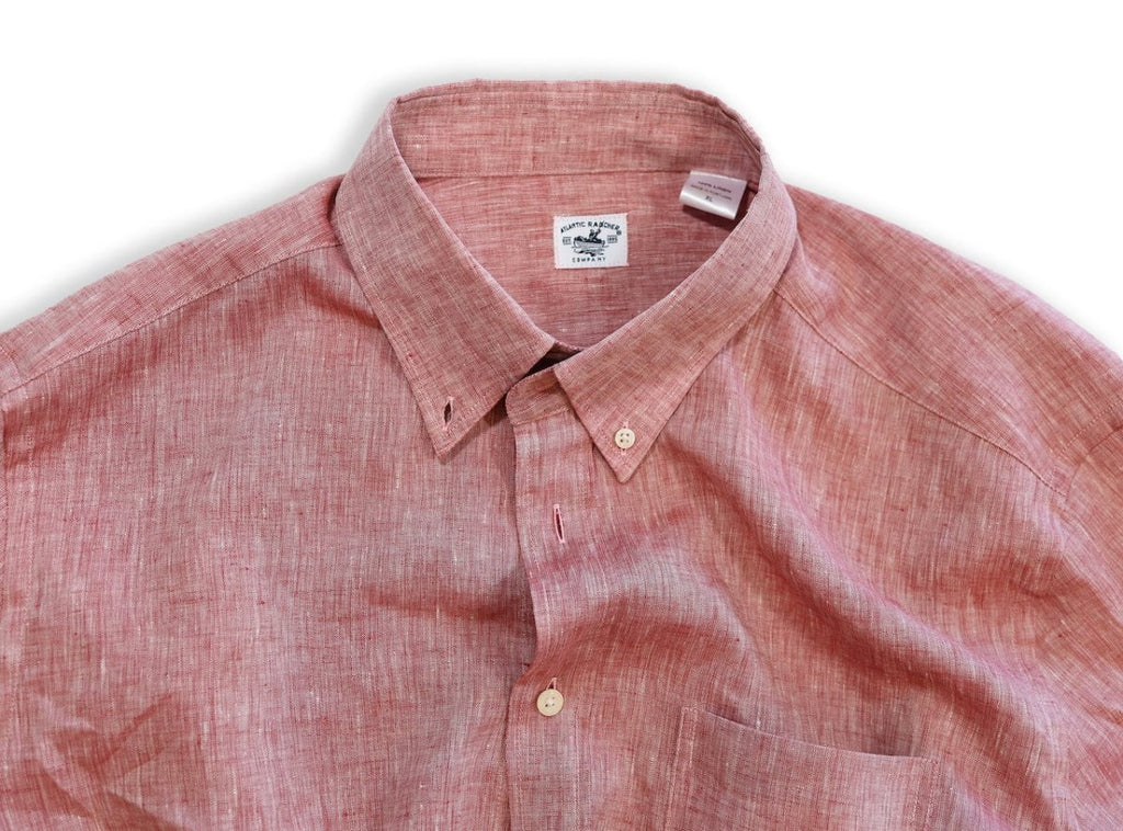 Captain's Button - down Collar Linen Shirt - Atlantic Rancher CompanyCaptain's Button - down Collar Linen ShirtShirtsAtlantic Rancher CompanyCapt - 02 BerryBerryMCaptain's Button - down Collar Linen Shirt