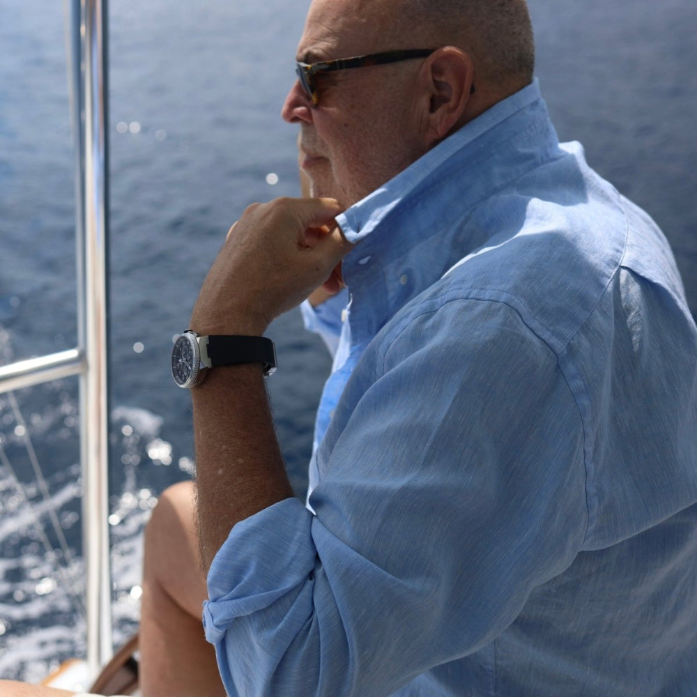 Captain's Button-down Collar Linen Shirt Shirts Atlantic Rancher Company