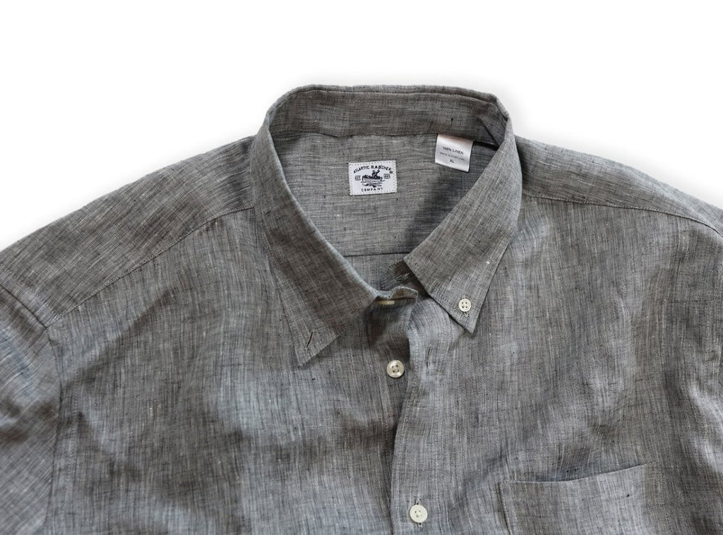 Captain's Button - down Collar Linen Shirt - Atlantic Rancher CompanyCaptain's Button - down Collar Linen ShirtShirtsAtlantic Rancher CompanyCapt - 02 CoalCoalMCaptain's Button - down Collar Linen Shirt