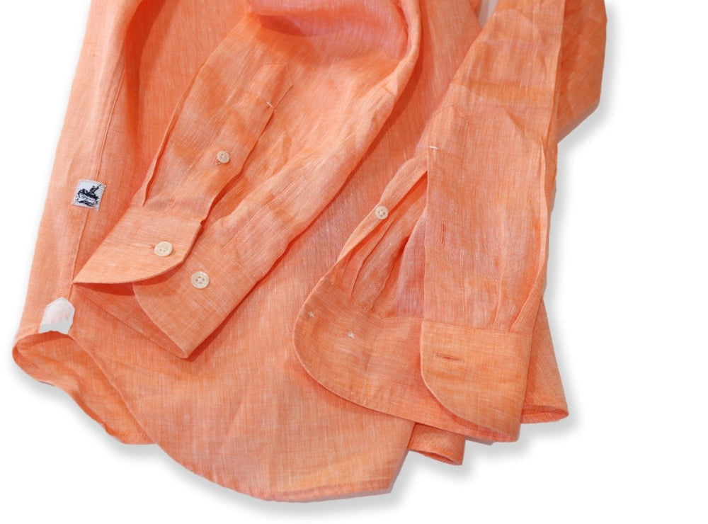 Captain's Button - down Collar Linen Shirt - Atlantic Rancher CompanyCaptain's Button - down Collar Linen ShirtShirtsAtlantic Rancher CompanyCapt - 02 TangerineTangerineMCaptain's Button - down Collar Linen Shirt Shirts Atlantic Rancher Company