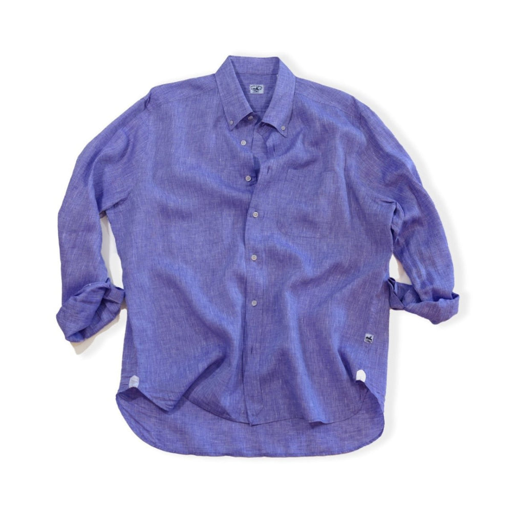Captain's Button - down Collar Linen Shirt - Atlantic Rancher CompanyCaptain's Button - down Collar Linen ShirtShirtsAtlantic Rancher CompanyCapt - 02 Purple RainPurple RainMCaptain's Button - down Collar Linen Shirt