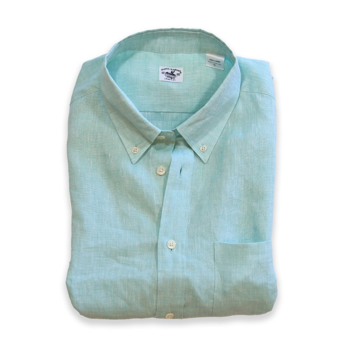 Captain's Button - down Collar Linen Shirt - Atlantic Rancher CompanyCaptain's Button - down Collar Linen ShirtShirtsAtlantic Rancher CompanyCapt - 02 MintMintMCaptain's Button - down Collar Linen Shirt