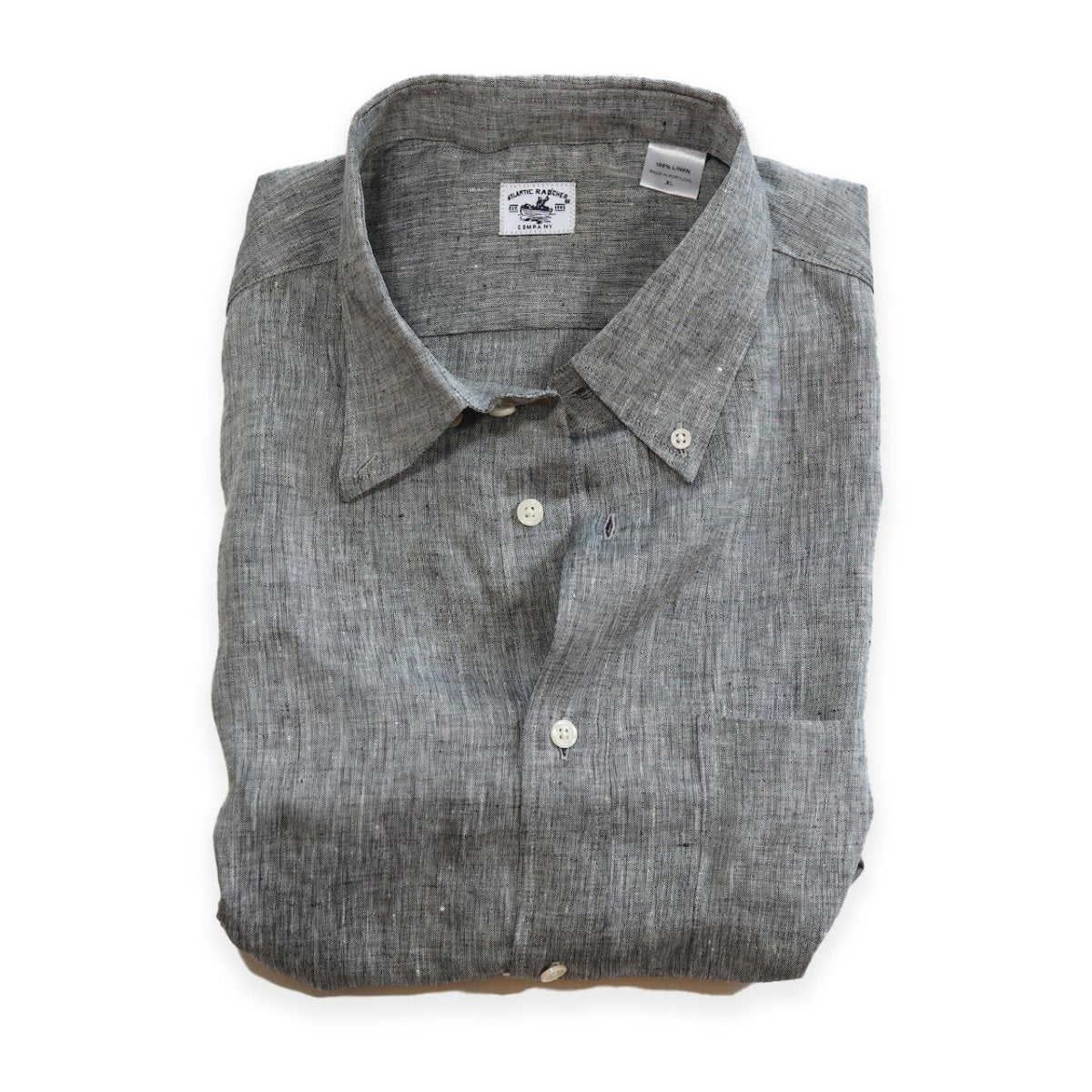 Captain's Button - down Collar Linen Shirt - Atlantic Rancher CompanyCaptain's Button - down Collar Linen ShirtShirtsAtlantic Rancher CompanyCapt - 02 CoalCoalMCaptain's Button - down Collar Linen Shirt